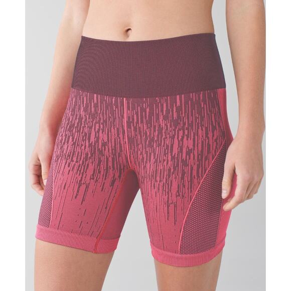 LULULEMON Pink Electric Coral Sculpt Biker Shorts Workout Gym Active Size XS - Picture 5 of 5